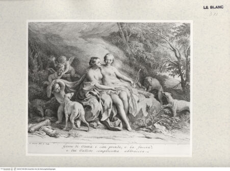 Vorderseite von Umberto Tomba Verona [http://creativecommons.org/publicdomain/mark/1.0/] Zeus, in der Gestalt der Diana, umarmt Kallisto - , bh432748. Foto.