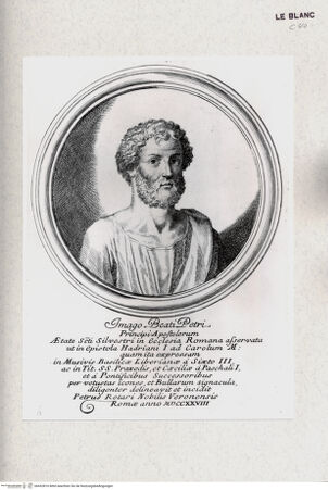 Vorderseite von Tomba, Verona [http://creativecommons.org/publicdomain/mark/1.0/] Der Heilige Petrus (Rundbild) - , bh432816. Foto.