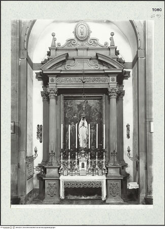 Vorderseite von Alinari [https://www.deutsche-digitale-bibliothek.de/content/lizenzen/rv-ez/] Santa Maria in Gradi - Zweiter Altar rechts, bh433207_recto. Foto.