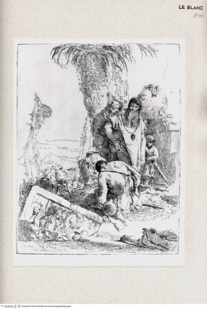 Vorderseite von Umberto Tomba Verona [http://creativecommons.org/publicdomain/mark/1.0/] Zwei Zauberer und ein Hirte (Blatt 16 aus der Serie "Scherzi di fantasia", 23 Blatt) - , bh434067. Foto.