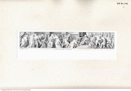 Vorderseite von Umberto Tomba Verona [http://creativecommons.org/publicdomain/mark/1.0/] Esther vor Ahasver; (aus dem Freskozyklus der Casa Sebastiani, heute in Biblioteca Civica, Verona) - , bh434071. Foto.