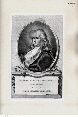 Vorderseite von Tomba, Verona [http://creativecommons.org/publicdomain/mark/1.0/] Bildnis des Giovambattista Muttinelli; (aus "Della generazione dell'uomo", Verona 1769) - , bh434093. Foto.