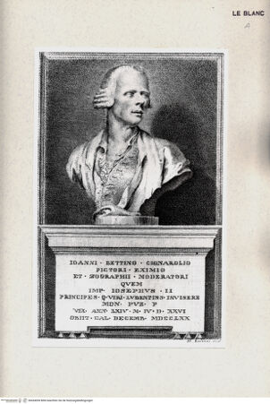 Vorderseite von Tomba, Verona [http://creativecommons.org/publicdomain/mark/1.0/] Bildnis des Gianbettino Cignaroli; (Frontispiz aus "Memorie della vita di Gianbettino Cignaroli eccellente dipintor veronese", Verona 1771) - , bh434094. Foto.