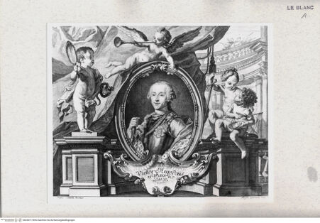 Vorderseite von Tomba, Verona [http://creativecommons.org/publicdomain/mark/1.0/] Allegorische Darstellung mit Bildnis des Victor Amadeus von Sabaudien/ Savoyen (Blatt 17 aus der Serie von 18 Blatt "Libro Primo di Cartelle", gestochen von Dionisio Valesi und Angelo Ghizzarsi nach Zeichnungen von G.Ottani, 1766) - , bh434212. Foto.