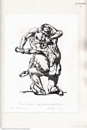 Vorderseite von Umberto Tomba Verona [http://creativecommons.org/publicdomain/mark/1.0/] Kampf eines Fauns und eines Athleten - , bh434214. Foto.