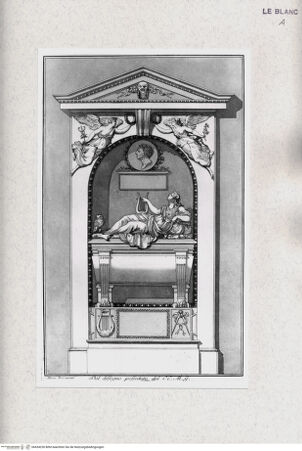 Vorderseite von Tomba, Verona [http://creativecommons.org/publicdomain/mark/1.0/] Grabmonument (aus "Raccolta di disegni originali di M. Tesi estratti da diverse collezioni ..." Bologna 1787 41 Bl) - , bh434230. Foto.