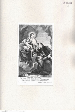 Vorderseite von Umberto Tomba Verona [http://creativecommons.org/publicdomain/mark/1.0/] Maria diktiert dem Heiligen Ignaz di Exerzitien - , bh434376. Foto.