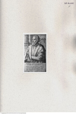 Vorderseite von Graphisches Kabinett Göttweig [http://creativecommons.org/publicdomain/mark/1.0/] Selbstbildnis des Lambert Lombard; (aus d. Serie "H. Hondii. pictorum celebr. germ. inferiores effigies" 72 Bl, bzw. "Theatrum honoris...") - , bh434550. Foto.