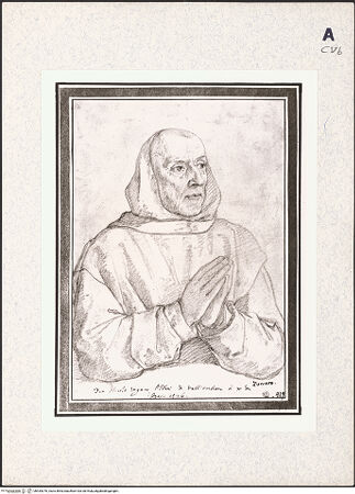 Vorderseite von Stockholm, Nationalmuseum [https://www.deutsche-digitale-bibliothek.de/content/lizenzen/rv-ez/] Portrait des Niccolò Ungaro, Abt von Vallombrosa - Gesamtansicht, bh435376_recto. Foto.