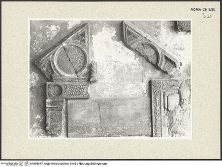 Vorderseite von Sopr BAS ROMA [https://www.deutsche-digitale-bibliothek.de/content/lizenzen/rv-ez/] Fragmente eines Ambos - Gesamtansicht, bh435647_recto. Foto.