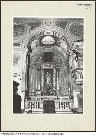 Vorderseite von Sopr BAS ROMA [https://www.deutsche-digitale-bibliothek.de/content/lizenzen/rv-ez/] San Lorenzo in LucinaCapella di San Giovanni Nepomuceno - Blick zum Altar, bh435709_recto. Foto.