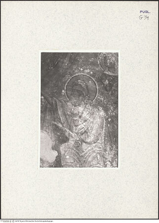 Vorderseite von Ventura, L. [https://www.deutsche-digitale-bibliothek.de/content/lizenzen/rv-ez/] Szenen aus dem Buch Genesis und aus dem Leben von Christus (erste und zweite Schicht)Mittelschiff, Ostgewölbe: das Anastasis, das Pfingsten, die Geburt Christi und der Hinweis an die Hirten - Anastasis (Nordseite, unten), Detail: Adam, bh436136_recto. Foto: Ventura, L..