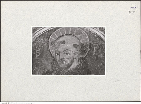 Vorderseite von Safran, Linda [https://www.deutsche-digitale-bibliothek.de/content/lizenzen/rv-ez/] Madonna, Heiligen und Stifter (dritte, vierte und fünfte Schicht)Nordöstlicher Wandpfeiler: Heiliger Leonhard (fünfte Schicht) - Detail, bh436148_recto. Foto: Safran, Linda.