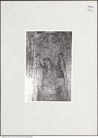 Vorderseite von Safran, Linda [https://www.deutsche-digitale-bibliothek.de/content/lizenzen/rv-ez/] Madonna, Heiligen und Stifter (dritte, vierte und fünfte Schicht)Nordapsis: Vesperbild, weibliche Heilige und Arma Christi (fünfte Schicht) - Gesamtansicht, bh436162_recto. Foto: Safran, Linda.