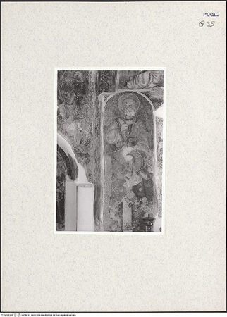 Vorderseite von Ventura, L. [https://www.deutsche-digitale-bibliothek.de/content/lizenzen/rv-ez/] Madonna, Heiligen und Stifter (dritte, vierte und fünfte Schicht)Apsis: Madonna (vierte Schicht) - Petrus (vierte Schicht, 1540) und Basil (zweite Schicht, 1251-1300), bh436167_recto. Foto: Ventura, L..