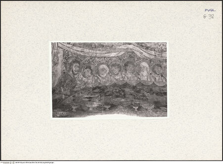 Vorderseite von Safran, Linda [https://www.deutsche-digitale-bibliothek.de/content/lizenzen/rv-ez/] Szenen aus dem Buch Genesis und aus dem Leben von Christus (erste und zweite Schicht)Nordöstliches Gewölbe: die Fußwaschung und das Abendmahl - Das Abendmahl, Teilansicht, bh436169_recto. Foto: Safran, Linda.