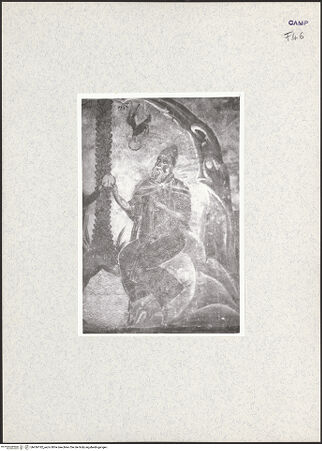 Vorderseite von Pace, Valentino [https://www.deutsche-digitale-bibliothek.de/content/lizenzen/rv-fz/] Vier Szenen aus dem Leben der heiligen Einsiedler Antonius Abbas und PaulusDrittes Joch: Antonius und Paulus werden von einem Raben gespeist - Rechte Bildhälfte, bh436182_recto. Foto: Pace, Valentino.