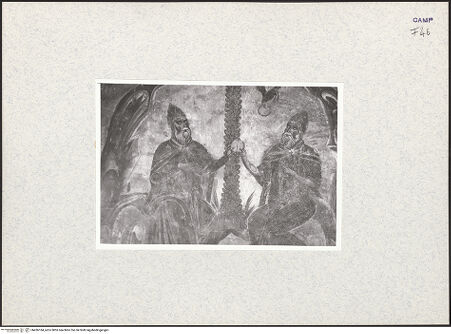 Vorderseite von Pace, Valentino [https://www.deutsche-digitale-bibliothek.de/content/lizenzen/rv-fz/] Vier Szenen aus dem Leben der heiligen Einsiedler Antonius Abbas und PaulusDrittes Joch: Antonius und Paulus werden von einem Raben gespeist - Teilansicht (nach der Restaurierung), bh436184_recto. Foto: Pace, Valentino.