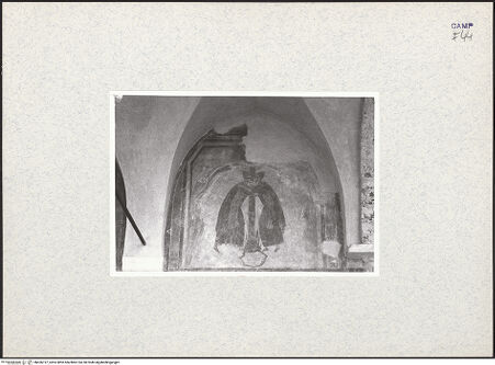 Vorderseite von Pace, Valentino [https://www.deutsche-digitale-bibliothek.de/content/lizenzen/rv-fz/] Vier Szenen aus dem Leben der heiligen Einsiedler Antonius Abbas und PaulusZweites Joch: Der heilige Antonius begrüßt den heiligen Paulus - Gesamtansicht (nach der Restaurierung), bh436197_recto. Foto: Pace, Valentino.