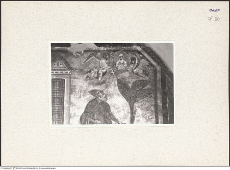 Vorderseite von Pace, Valentino [https://www.deutsche-digitale-bibliothek.de/content/lizenzen/rv-fz/] Vier Szenen aus dem Leben der heiligen Einsiedler Antonius Abbas und PaulusViertes Joch: Der heilige Antonius sieht wie die Seele des heiligen Paulus von zwei Engeln in den Himmel getragen wird - Teilansicht des heiligen Antonius und Engel mit der Seele des heiligen Paulus (nach der Restaurierung), bh436203_recto. Foto: Pace, Valentino.