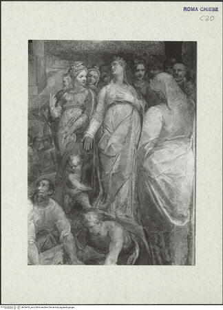 Vorderseite von ICCD [https://www.deutsche-digitale-bibliothek.de/content/lizenzen/rv-ez/] Szenen aus der Geschichte des heiligen Kreuzes und des OratoriumsAuffindung der Kreuze - Detail; nach der Restaurierung von 1963-64, bh436916_recto. Foto.