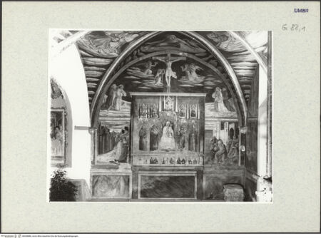 Vorderseite von Museum [https://www.deutsche-digitale-bibliothek.de/content/lizenzen/rv-ez/] Kapellenausmalung: Geschichte des heiligen Hieronymus und Heilige - Altarwand (Südwand), bh438886_recto. Foto.