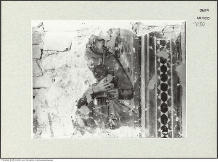 Vorderseite von Museum [https://www.deutsche-digitale-bibliothek.de/content/lizenzen/rv-ez/] Zwei Fragmente einer Geburt Christi - Detail: Zampogna-Spieler, bh438906_recto. Foto.