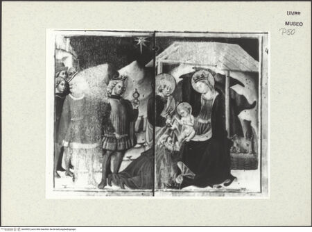 Vorderseite von Museum [https://www.deutsche-digitale-bibliothek.de/content/lizenzen/rv-ez/] Szenen aus dem Leben ChristiDie Anbetung der Heiligen drei Könige; Die Beschneidung Christi - Anbetung der Heiligen drei Könige, bh438955_recto. Foto.