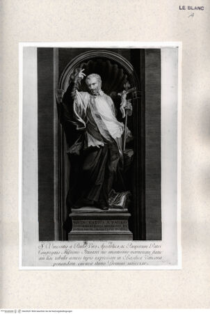 Vorderseite von Bibliotheca Hertziana [http://creativecommons.org/publicdomain/mark/1.0/] Der heilige Vinzenz von Paul - , bh439267. Foto.