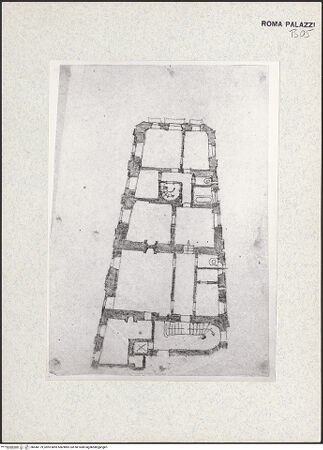 Vorderseite von Bibliotheca Hertziana [https://www.deutsche-digitale-bibliothek.de/content/lizenzen/rv-fz/] Dokumentation: Pläne und GrundrisseSerie von Planzeichnungen zum Palazzo Zuccari - Grundriss von Franz Graf Wolff Metternich, bh440179_recto. Foto.