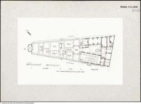 Vorderseite von Bibliotheca Hertziana [https://www.deutsche-digitale-bibliothek.de/content/lizenzen/rv-fz/] Dokumentation: Pläne und Grundrisse - pianta del Palazzo Zuccari e aggiunte posteriori, da: W. Körte, Der Palazzo Zuccari in Rom, Leipzig 1935, S. 17, bh440194_recto. Foto.