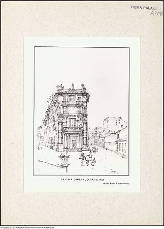 Vorderseite von unbekannt [https://rightsstatements.org/page/CNE/1.0/] Palazzo Zuccari - , bh440209_recto. Foto.