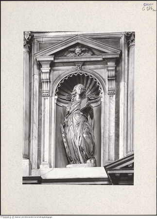 Vorderseite von Bibliotheca Hertziana [https://www.deutsche-digitale-bibliothek.de/content/lizenzen/rv-fz/] WandaltarHeilige Katharina - Seitenansicht, bh441431_recto. Foto.