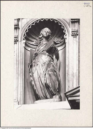 Vorderseite von Bibliotheca Hertziana [https://www.deutsche-digitale-bibliothek.de/content/lizenzen/rv-fz/] WandaltarHeilige Katharina - Seitenansicht, bh441432_recto. Foto.