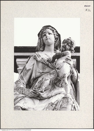 Vorderseite von Bibliotheca Hertziana [https://www.deutsche-digitale-bibliothek.de/content/lizenzen/rv-fz/] Madonna - Detail: Oberkörper, bh441433_recto. Foto.