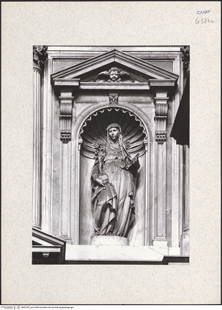 Vorderseite von Bibliotheca Hertziana [https://www.deutsche-digitale-bibliothek.de/content/lizenzen/rv-fz/] WandaltarHeilige Katharina von Siena - Frontalansicht, bh441451_recto. Foto.