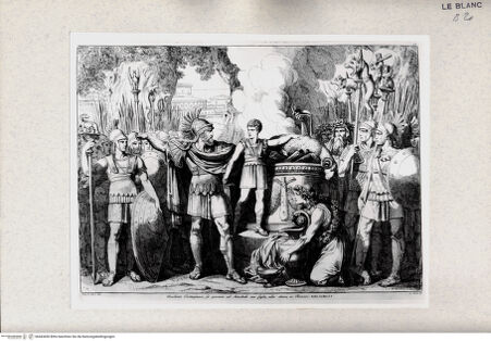 Vorderseite von Savio, Oscar [http://creativecommons.org/publicdomain/mark/1.0/] Pinelli, Bartolomeo, Istoria Romana. Incisa ad acqua forte da Bartolomeo Pinelli Romano. L'Anno 1818, e 1819. o.O.[Roma] u.J"Amilcare Cartaginese, fa giurare..."; (Taf.43 [52]) - , bh443450. Foto.