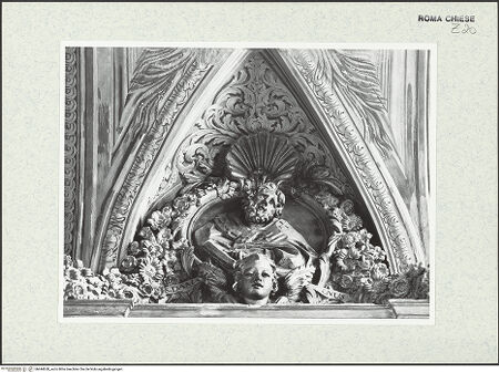 Vorderseite von Sopr. BAS ROMA [https://www.deutsche-digitale-bibliothek.de/content/lizenzen/rv-ez/] Stichkappen der Decke des Oratoriums: verschiedene Heilige, Kirchenväter und EvangelistenJohannes von Damaskus - Gesamtaufnahme, bh444658_recto. Foto.