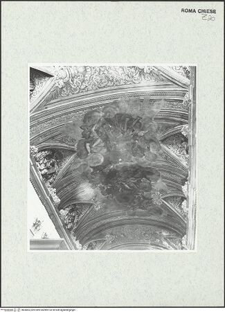 Vorderseite von Sopr. BAS ROMA [https://www.deutsche-digitale-bibliothek.de/content/lizenzen/rv-ez/] Oratorio di Sant'Andrea dei Pescivendoli - Inneres: Gewölbe, bh444665_recto. Foto.
