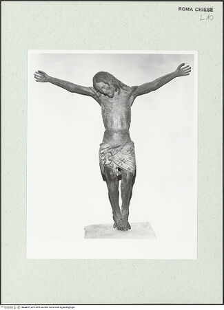 Vorderseite von Sopr. BAS ROMA [https://www.deutsche-digitale-bibliothek.de/content/lizenzen/rv-ez/] Altare del Crocefisso; KreuzaltarDer Gekreuzigte - Gesamtaufnahme; von vorn, bh444679_recto. Foto.