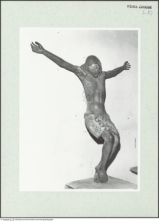 Vorderseite von Sopr. BAS ROMA [https://www.deutsche-digitale-bibliothek.de/content/lizenzen/rv-ez/] Altare del Crocefisso; KreuzaltarDer Gekreuzigte - Gesamtaufnahme; Seitenansicht, bh444680_recto. Foto.