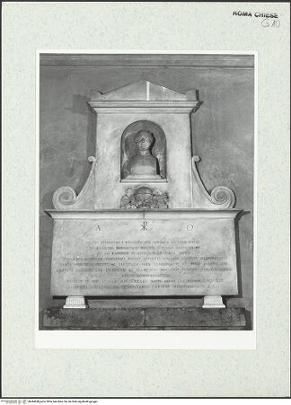 Vorderseite von Sopr. BAS ROMA [https://www.deutsche-digitale-bibliothek.de/content/lizenzen/rv-ez/] Grabmal des Jakob Hieronymus Richebach (gest. 1841) - Nahsicht: Grabmal ohne Sockel, bh444688_recto. Foto.