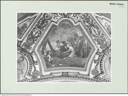 Vorderseite von Sopr. BAS ROMA [https://www.deutsche-digitale-bibliothek.de/content/lizenzen/rv-ez/] Wand- und Deckenmalereien in der AndreaskapelleDeckenfresken in der Cappella di Sant'AndreaMartyrium des Andreas - Andreas vor dem Kreuz, bh444705_recto. Foto.