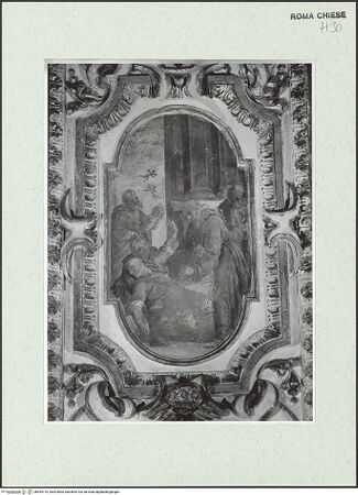 Vorderseite von Sopr. BAS ROMA [https://www.deutsche-digitale-bibliothek.de/content/lizenzen/rv-ez/] Wand- und Deckenmalereien in der AndreaskapellePilasterdekoration; Szenen aus dem Leben der Heiligen Franziskus und Franziska; Putti - Pilaster zum Mittelschiff hin rechts des Kapelleneingangs: Franziskus heilt einen Besessenen, bh444715_recto. Foto.