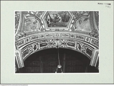 Vorderseite von Sopr. BAS ROMA [https://www.deutsche-digitale-bibliothek.de/content/lizenzen/rv-ez/] Wand- und Deckenmalereien in der AndreaskapelleDekoration der Bogenzüge - Blick in den Bogenzug zum Mittelschiff, bh444722_recto. Foto.