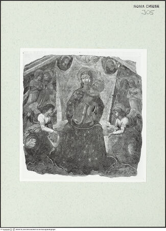 Vorderseite von Sopr. BAS ROMA [https://www.deutsche-digitale-bibliothek.de/content/lizenzen/rv-ez/] Madonna mit Engeln - Gesamtansicht, bh444726_recto. Foto.