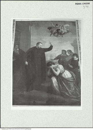 Vorderseite von Sopr. BAS ROMA [https://www.deutsche-digitale-bibliothek.de/content/lizenzen/rv-ez/] Wunder des heiligen Francesco Caracciolo - Gesamtaufnahme, bh444733_recto. Foto.