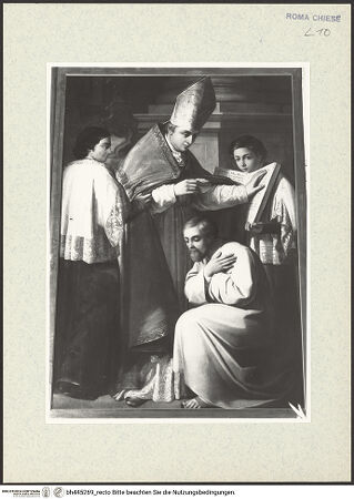 Vorderseite von Sopr. BAS ROMA [https://www.deutsche-digitale-bibliothek.de/content/lizenzen/rv-ez/] Die Taufe von Alphonse Ratisbonne - Gesamtansicht, bh445269_recto. Foto.