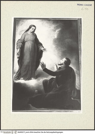 Vorderseite von Sopr. BAS ROMA [https://www.deutsche-digitale-bibliothek.de/content/lizenzen/rv-ez/] Marienerscheinung vor Alphonse Ratisbonne - Gesamtansicht, bh445277_recto. Foto.