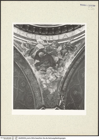 Vorderseite von Sopr. BAS ROMA [https://www.deutsche-digitale-bibliothek.de/content/lizenzen/rv-ez/] Lateinische und griechische KirchenväterDer heilige Ambrosius und Johannes Chrysostomus - Gesamtansicht, bh445304_recto. Foto.